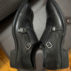 Men’s black monk strap dress shoes (11.5M) | Johnston & Murphy